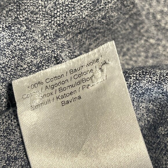 Casual Friday Slim Fit Button Up Top Navy Blue ish and Grey Size Medium - Picture 4 of 12